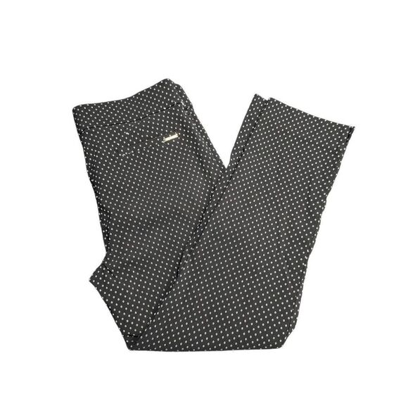 Anne Klein Pants Black White Flat Front Casual Stretch Trousers Women's Small - Picture 1 of 7